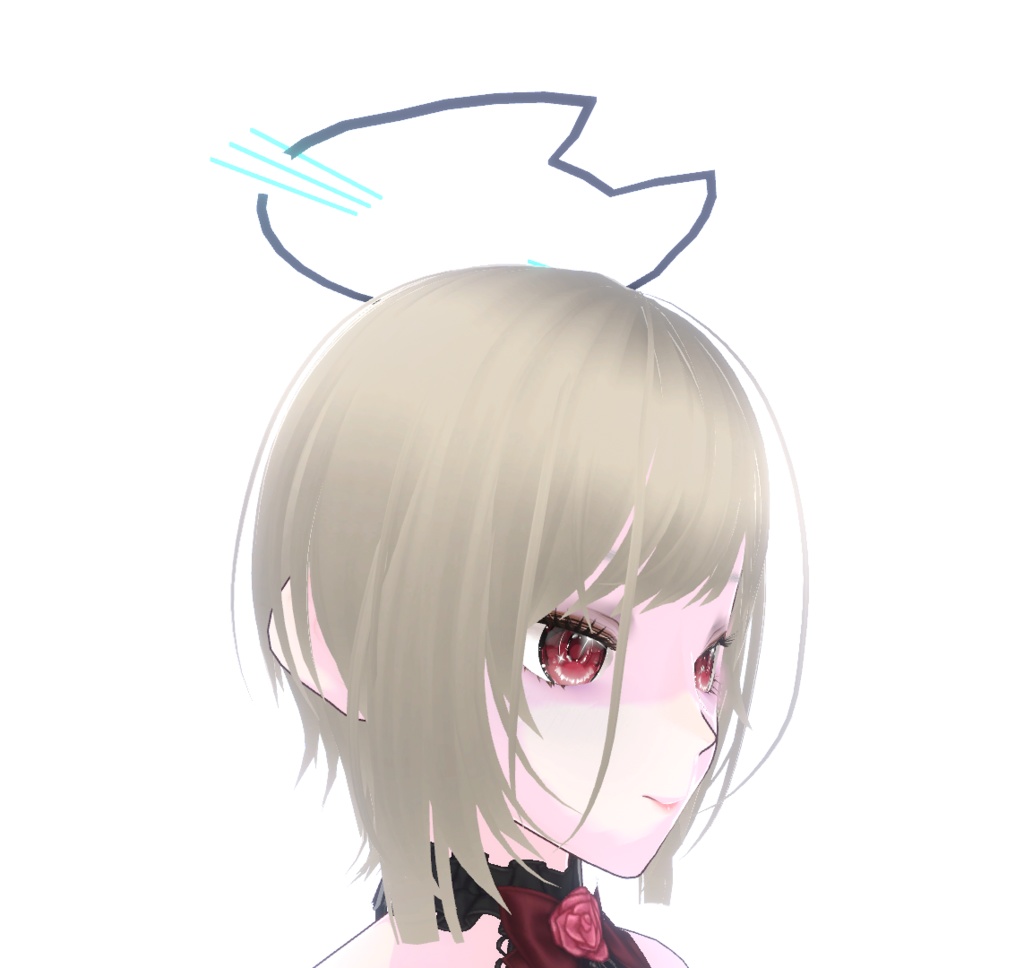 【VRChat想定】3種類のシンプルヘイローセット