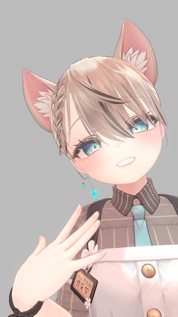 【VRChat想定】SnowCrystalEarring【イヤリング】