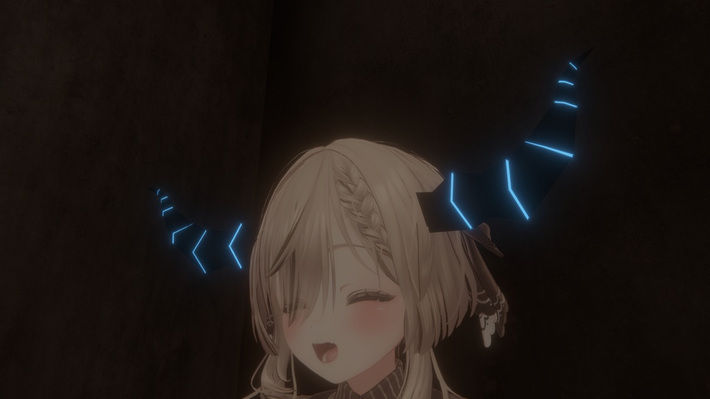 【VRChat想定】関節が点滅するツノ/ Flashing Horns 【アクセサリー】