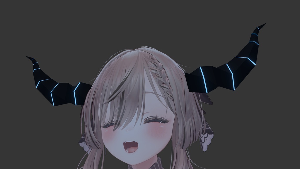【VRChat想定】関節が点滅するツノ/ Flashing Horns 【アクセサリー】