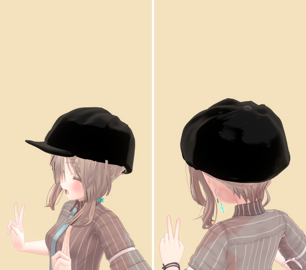 【VRChat想定】キャスケット帽子 / Newsboy hat 【帽子】