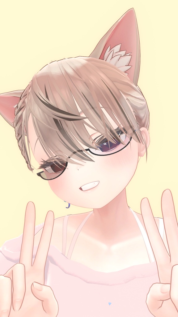 【VRChat想定】3種類の眼鏡 / Set of 3 glasses 【メガネ】