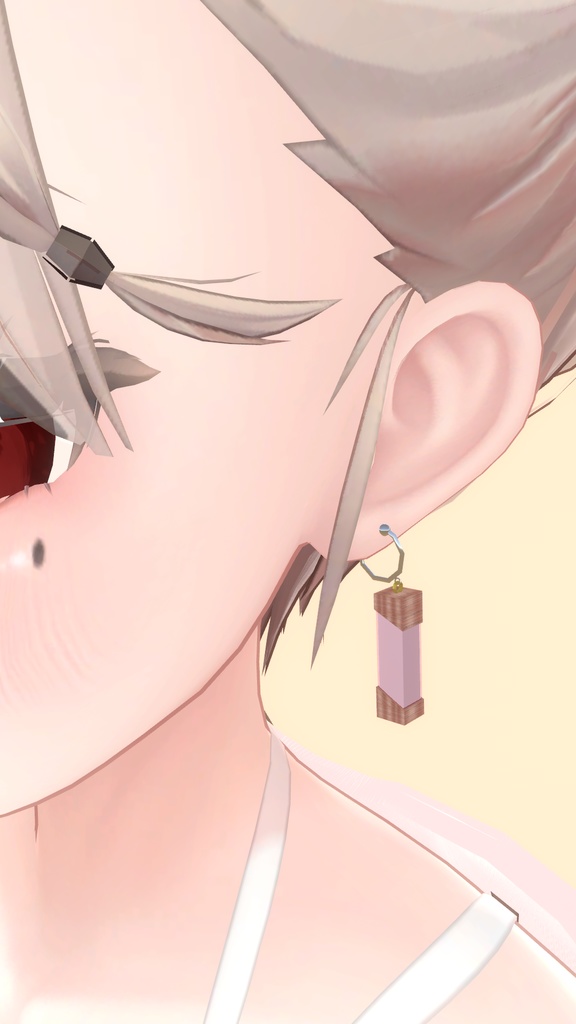 【VRChat想定】Wood Prism Earring 【イヤリング】