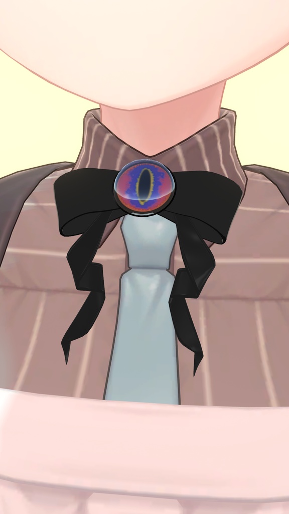【VRChat想定】Dragon Eye Ribbon 【アクセサリー】