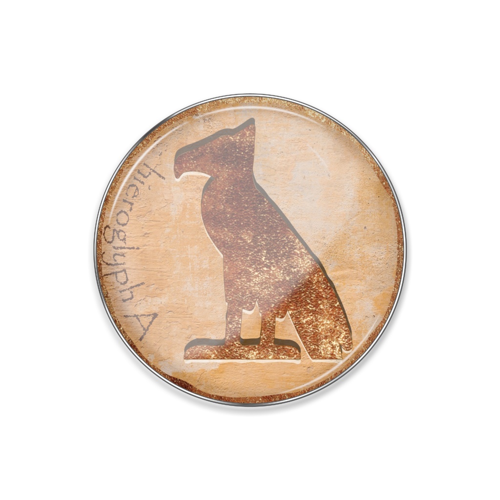 ヒエログリフ　ピンバッジ [文字Ａ]