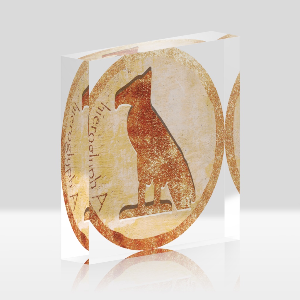 ヒエログリフ　アクリルブロック [文字Ａ]