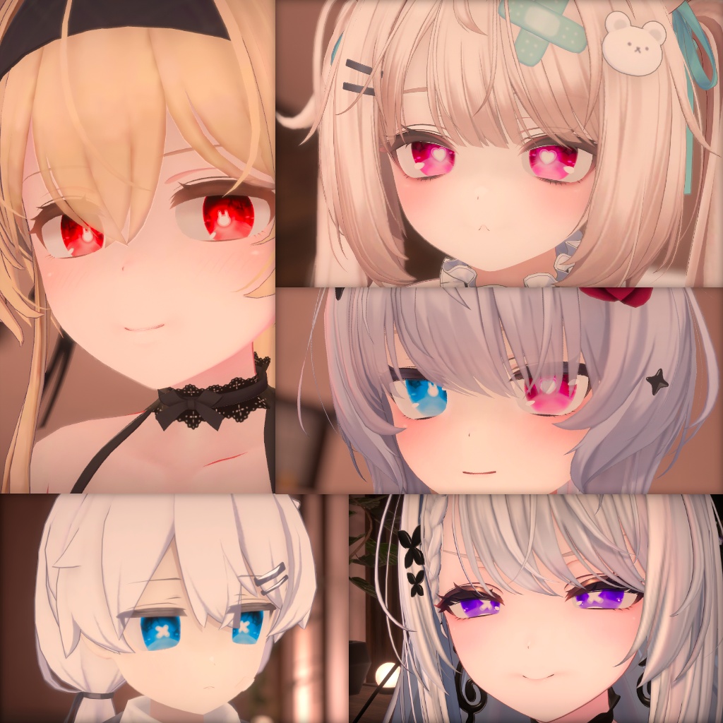 【3種のシンボル!Heart Eye Texture / ミルフィ・シアン・プラチナ・レグニア・トワレ・カザリス対応 / 5colors+1】