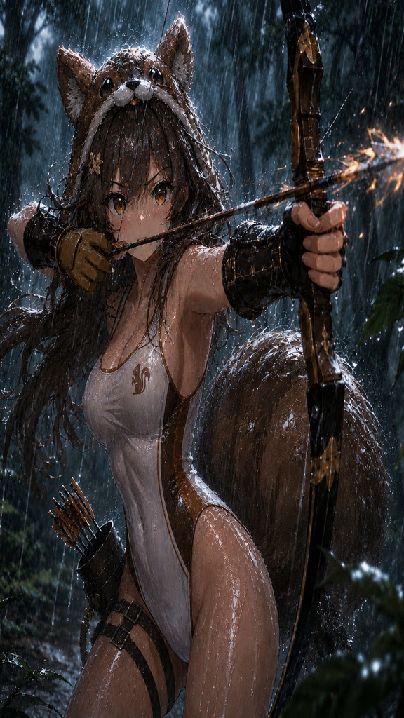 リリスちゃん 雨の森の狙撃手 壁紙&イラストセット