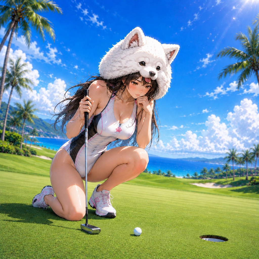 サモエドガールとバーディーチャンス 壁紙&イラストセット