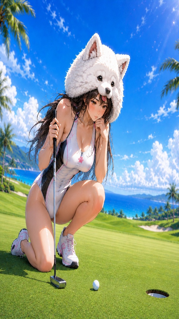 サモエドガールとバーディーチャンス 壁紙&イラストセット