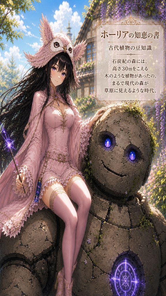ホーリアの魔法庭園とゴーレム 壁紙&イラストセット【知恵の書付き】