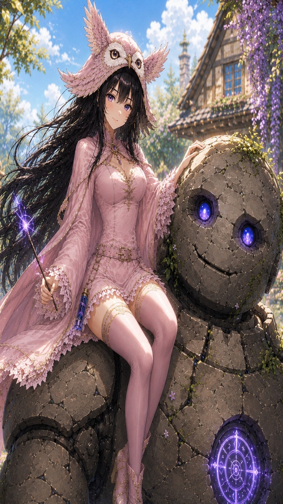 ホーリアの魔法庭園とゴーレム 壁紙&イラストセット【知恵の書付き】