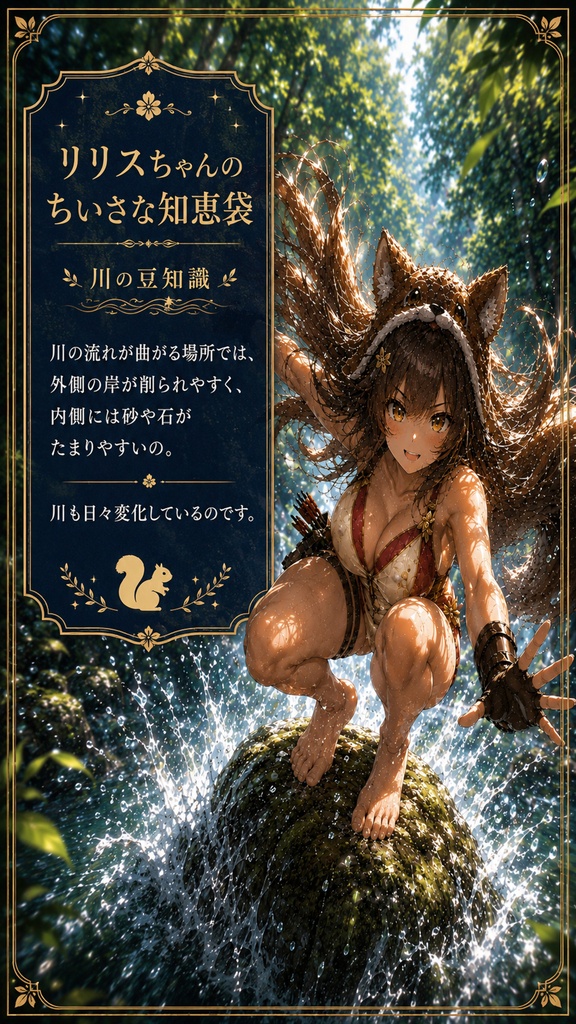 リリスちゃん 森の跳躍修行 壁紙&イラストセット【ちいさな知恵袋付き】