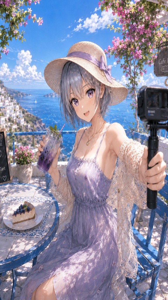 月詠ミミ 夏の食べ歩きVlog 壁紙セット