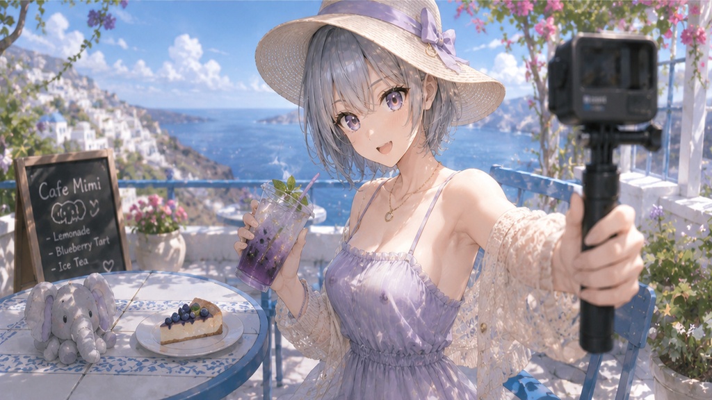 月詠ミミ 夏の食べ歩きVlog 壁紙セット