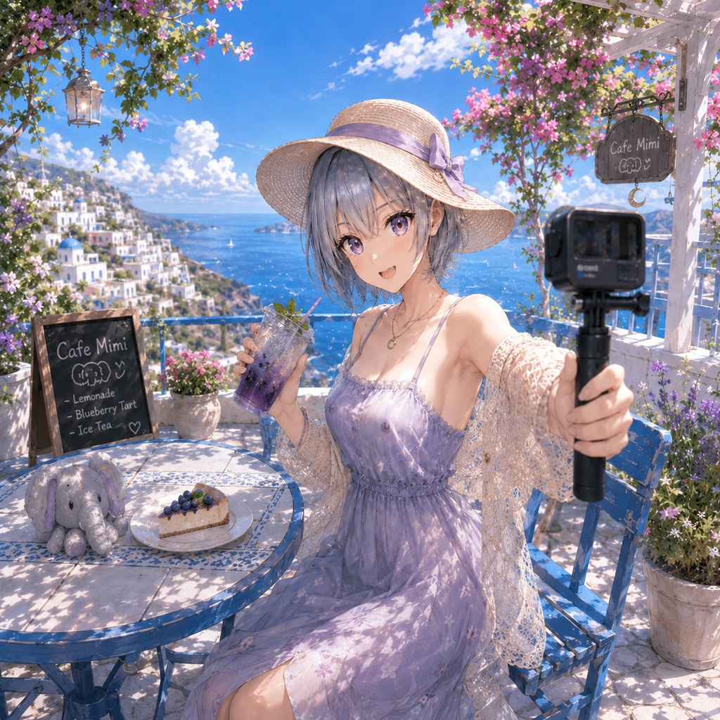 月詠ミミ 夏の食べ歩きVlog 壁紙セット