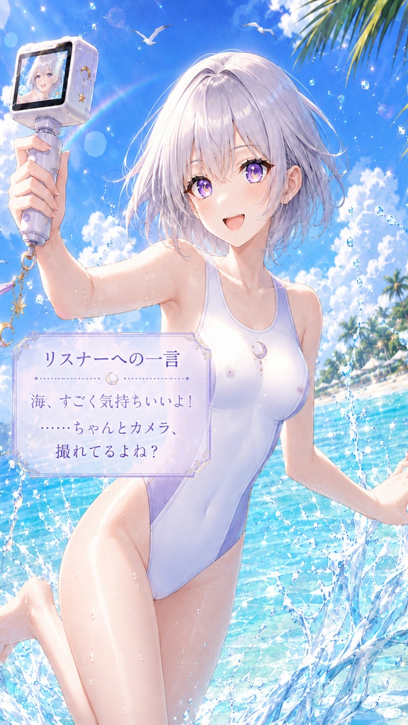月詠ミミ 夏の競泳水着Vlog 壁紙セット