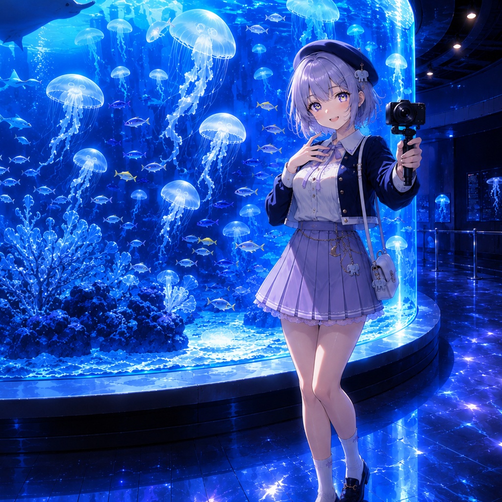 月詠ミミと夜の水族館Vlog 壁紙セット