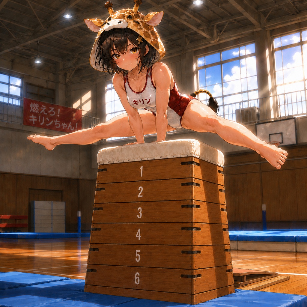 キリンちゃん サバンナのバランス修行 壁紙セット