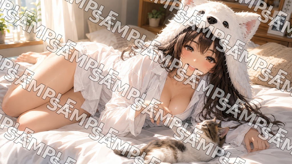 モカちゃんと猫の朝時間 壁紙セット【無料】