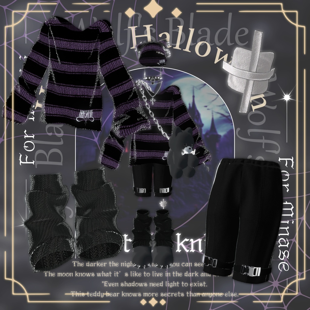 【🌙Gothic knit🌙】Wolf's Blade