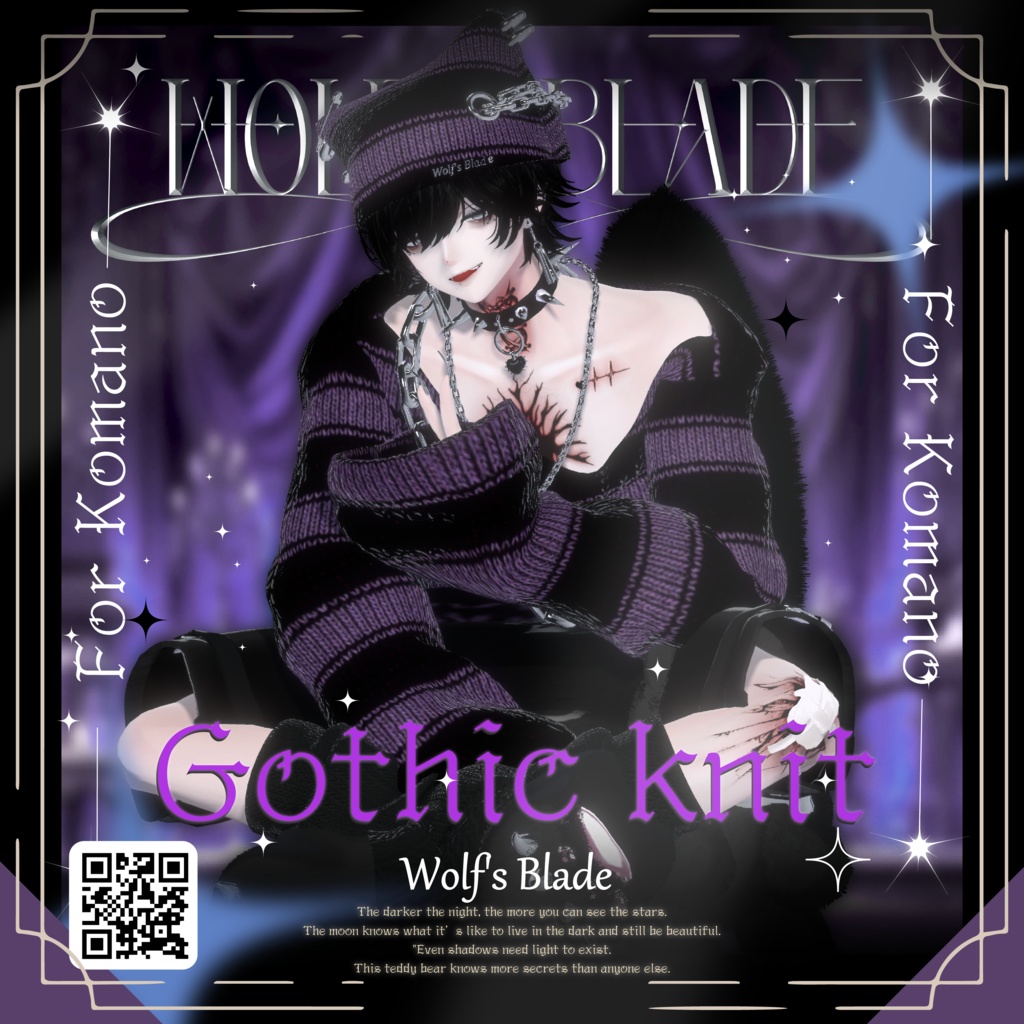 【🌙Gothic knit🌙】Wolf's Blade