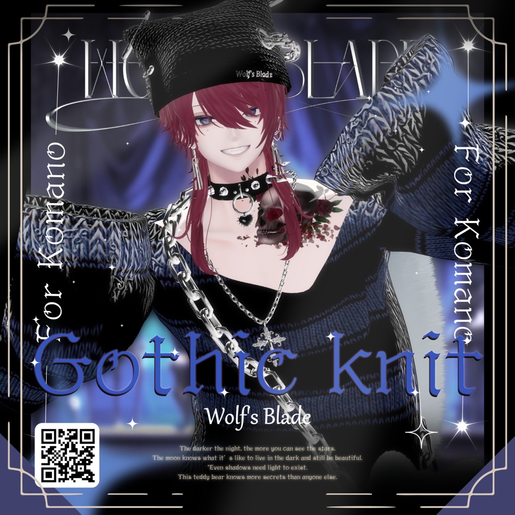 【🌙Gothic knit🌙】Wolf's Blade