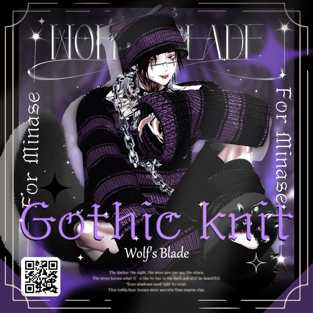 🖤Black Friday SALE!🖤【🌙Gothic knit🌙】Wolf's Blade