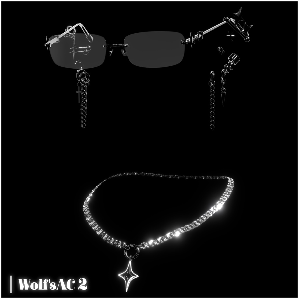 ✨SALE✨【✝ Wolf's ACCESSORY SET2✝ 】アクセサリーセット Wolf's Blade