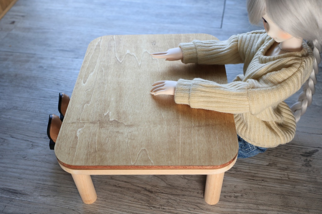 リバーシブル天板のコタツにもなるローテーブル