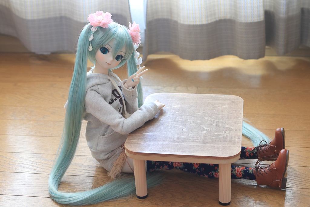 リバーシブル天板のコタツにもなるローテーブル