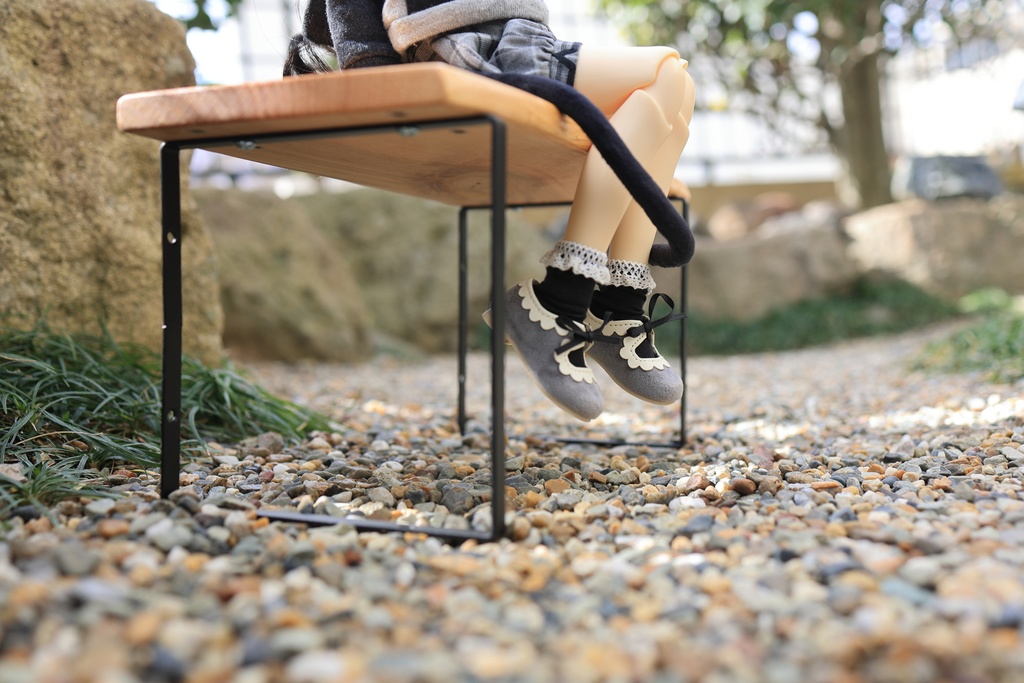 耳付板のチェアテーブル19号(脚2種付)