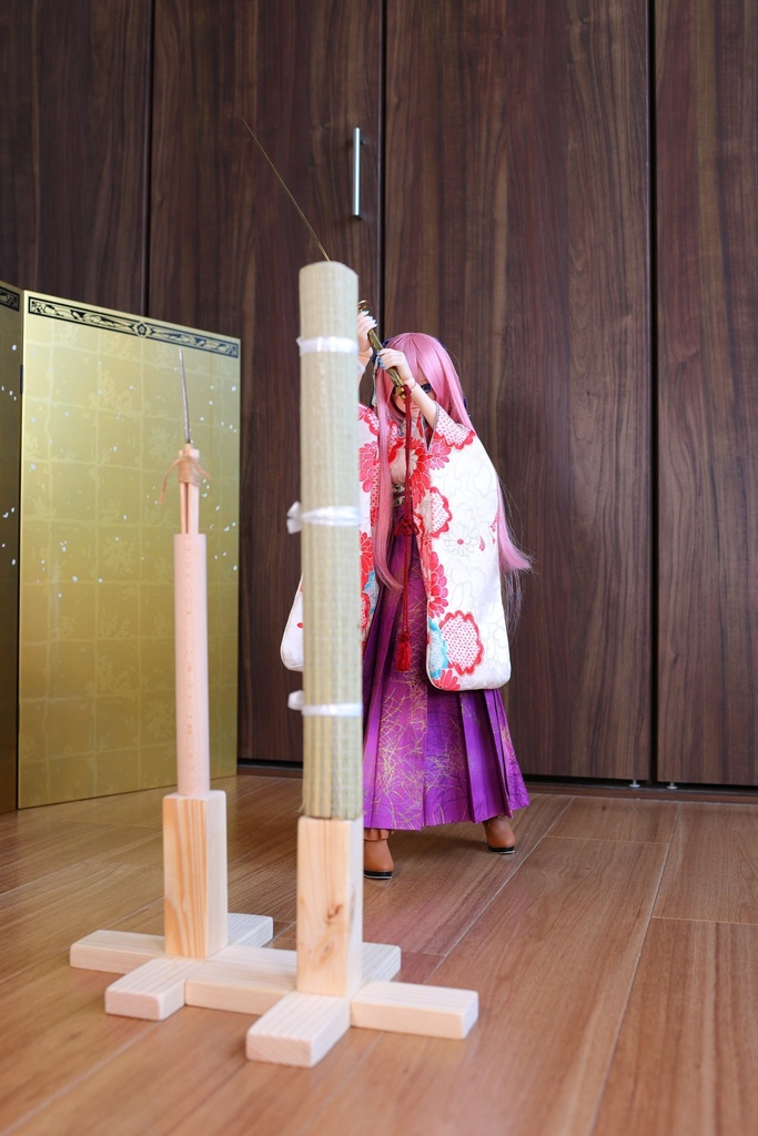 1/3サイズ 試斬台&巻藁