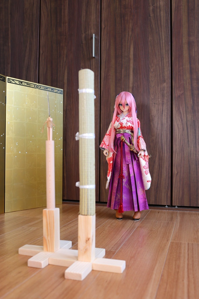 1/3サイズ 試斬台&巻藁