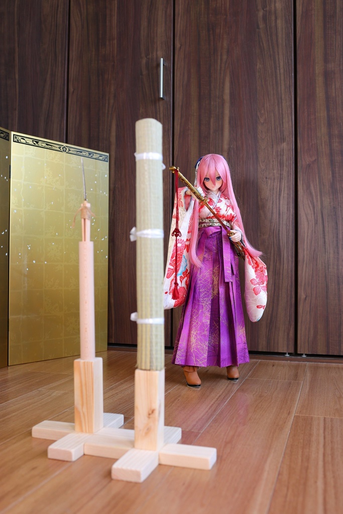 1/3サイズ 試斬台&巻藁