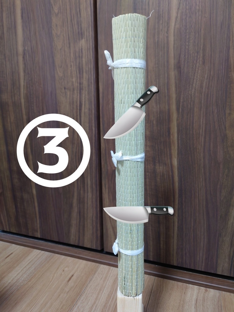 1/3サイズ 試斬台&巻藁