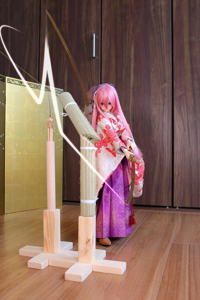 1/3サイズ 試斬台&巻藁