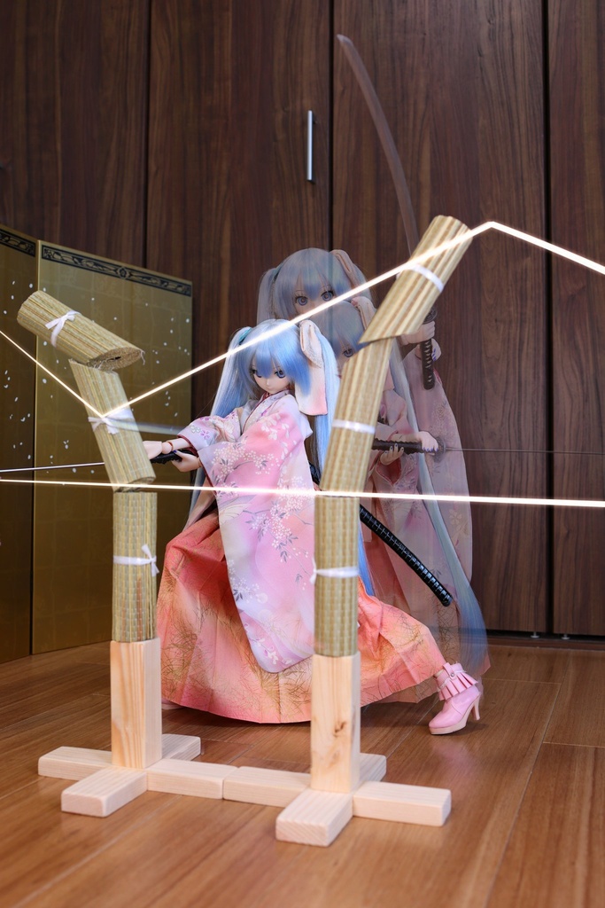 1/3サイズ 試斬台&巻藁