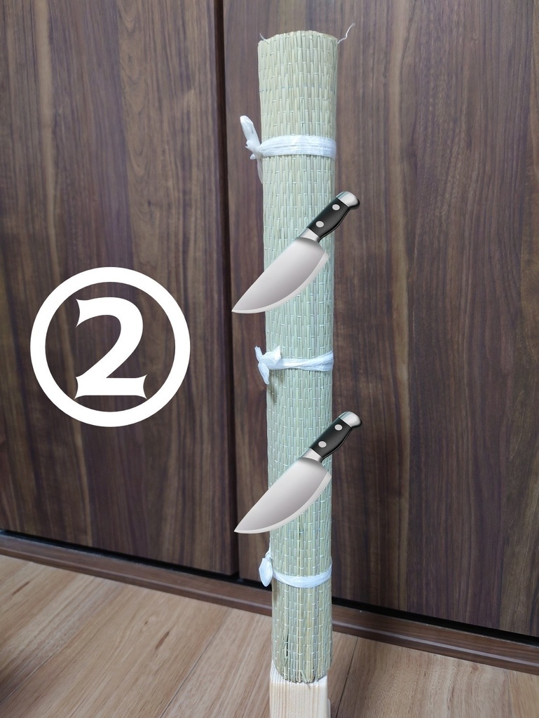 1/3サイズ 試斬台&巻藁