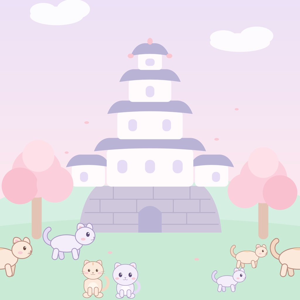 デジタルペーパー　ねこ・うり坊・花