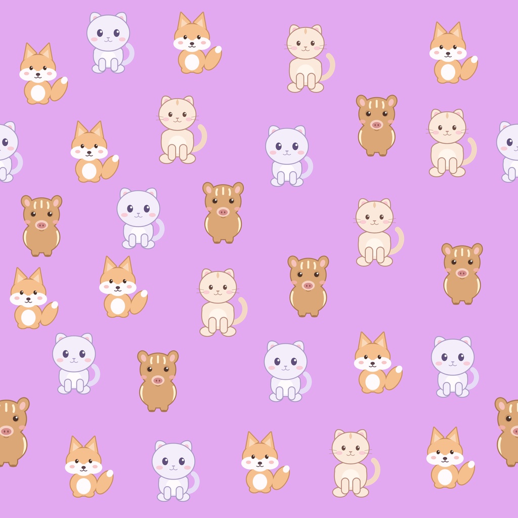 猫と狐とうり坊と