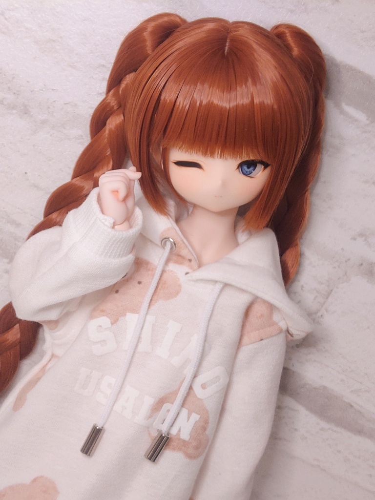 【MDD】ベアプリントパーカーワンピセット