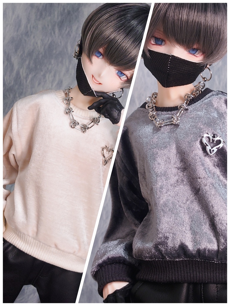 【DDB】ベロアハートトップス