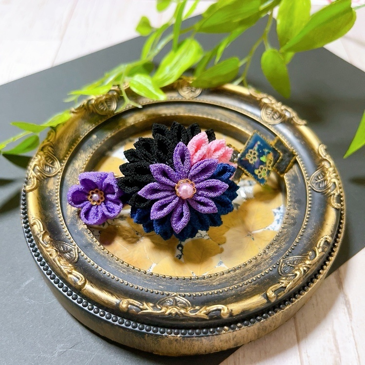 [とうらぶ]つまみ細工のバレッタ　No.89