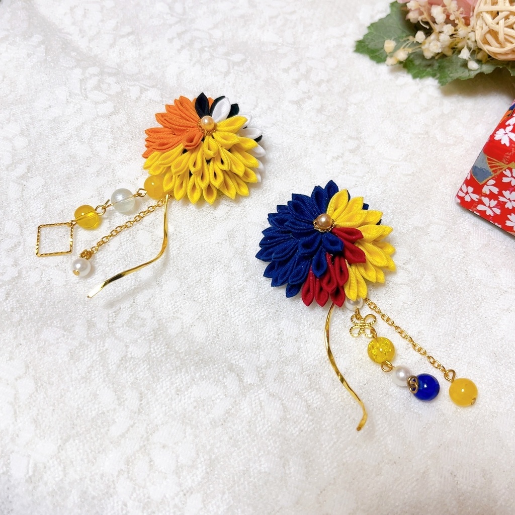 【とうらぶ】つまみ細工 2ways ヘアクリップ&ブローチピン 三条派 太刀