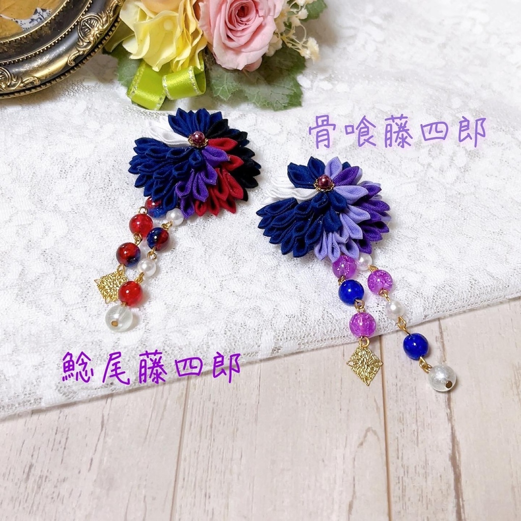 【とうらぶ】つまみ細工 2ways ヘアクリップ&ブローチピン 粟田口 脇差