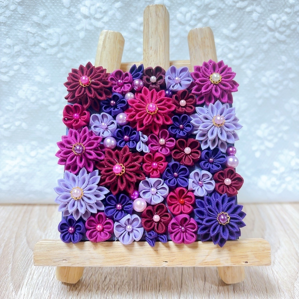 つまみ細工 アートパネル ウェルカムボード 壁飾り 推し活