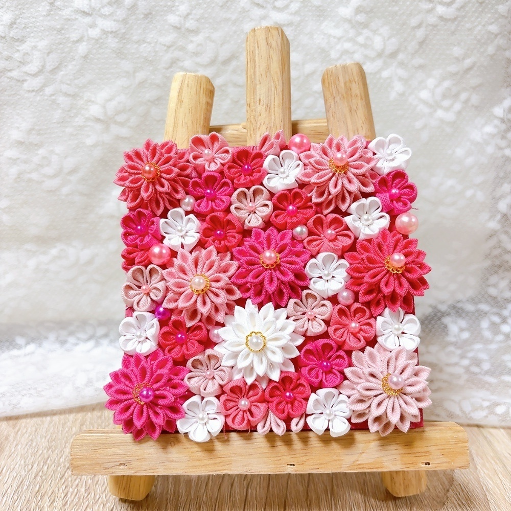 つまみ細工 アートパネル ウェルカムボード 壁飾り 推し活