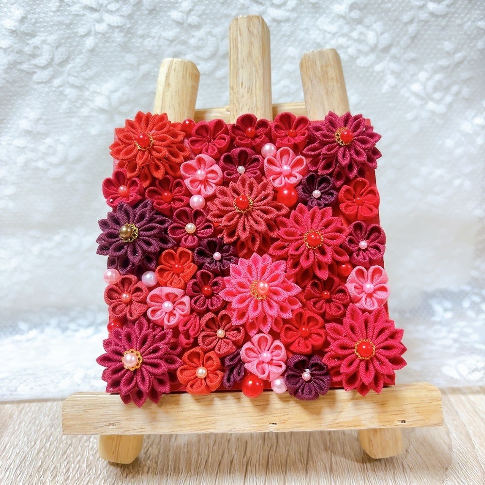 つまみ細工 アートパネル ウェルカムボード 壁飾り 推し活