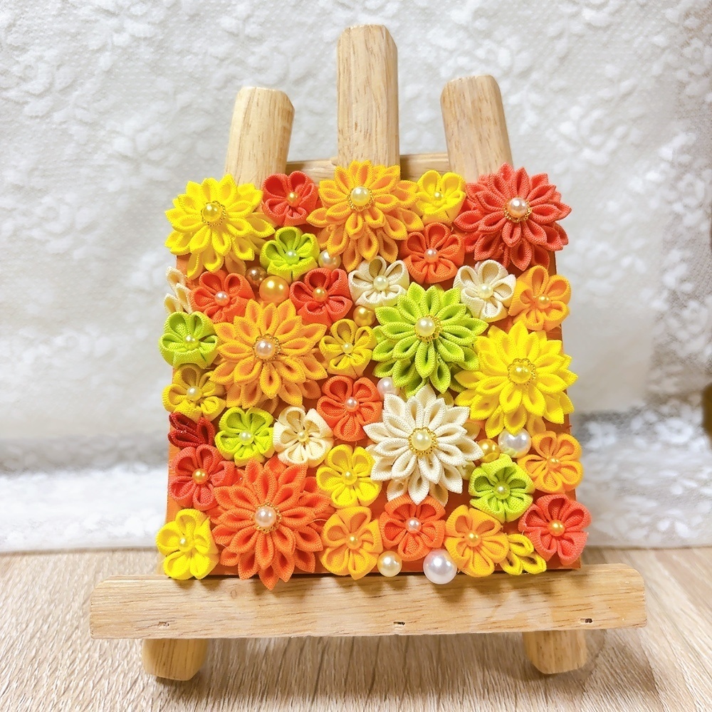 つまみ細工 アートパネル ウェルカムボード 壁飾り 推し活